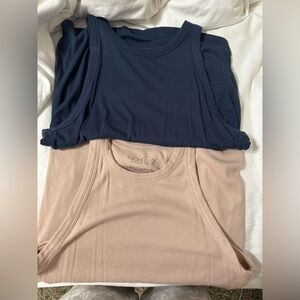 Rachel Zoe Beige Ribbed Top